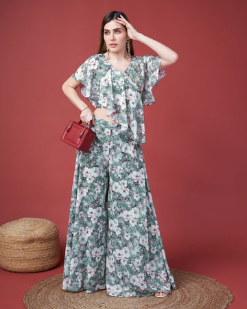 Fancy Wear Crop Top With Plazo Collection