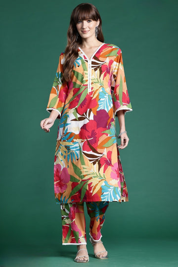 Cotton Printed Kurti With Bottom Collection