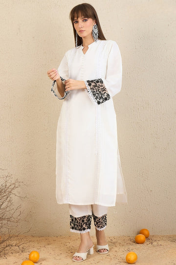 Silk Blend Kurti With Bottom Collection