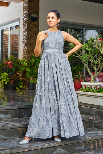 Georgette Floral Printed Gown Collection