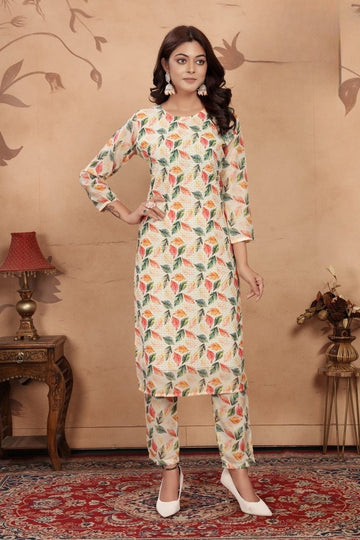 Fancy Digital Printed Cotton Kurti With Bottom