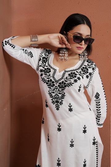 Chikankari Stylish Kurti With Pant Collection
