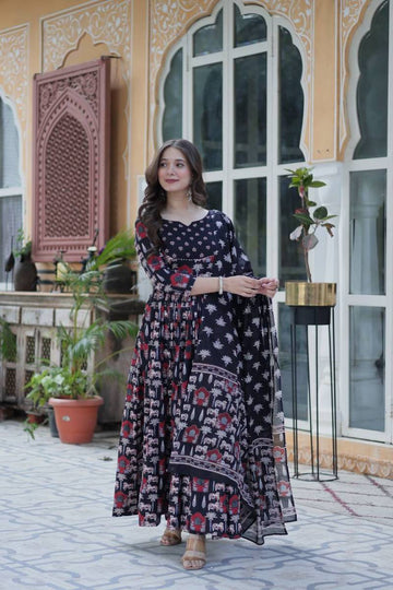 Cotton Kurti Bottom With Dupatta Collection