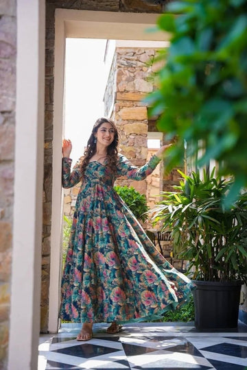 Rayon Digital Printed Fancy Gown Collection