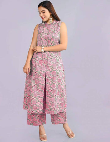 Cotton Printed Kurti With Bottom Collection
