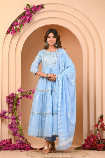 Mul Cotton With Handwork Touchup Top Bottom With Dupatta