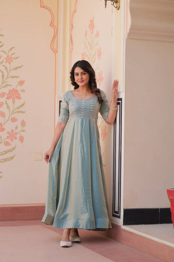 Fendy Embroidered Stylish Gown With Dupatta Collection