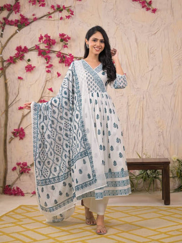 Mul Cotton Printed Fancy Readymade Suit