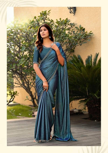 Soft Silk With Jharkan Work Saree