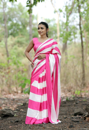 Printed Japan Satin Fancy Saree Collection