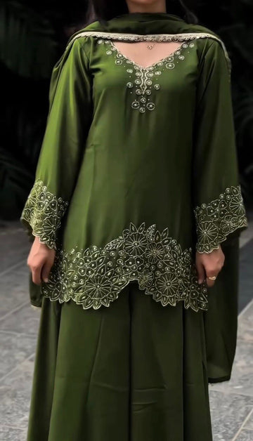 Elegant Chinon Silk Co-Ord Set