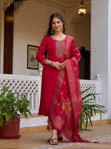 Chanderi Kurta Set