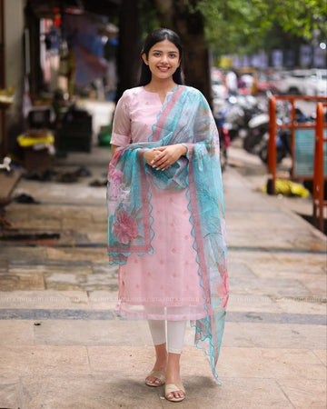 Organza Kurti Set