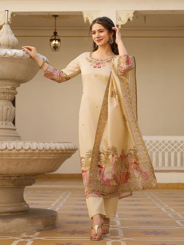 Viscose Assam Silk Kurta Set