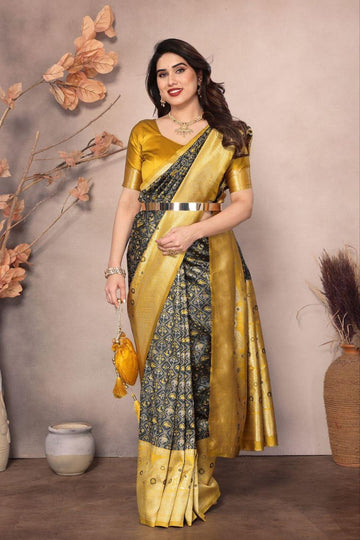 Soft Lichi Silk Saree with Rich Pallu & All-Over Jacquard Weaving