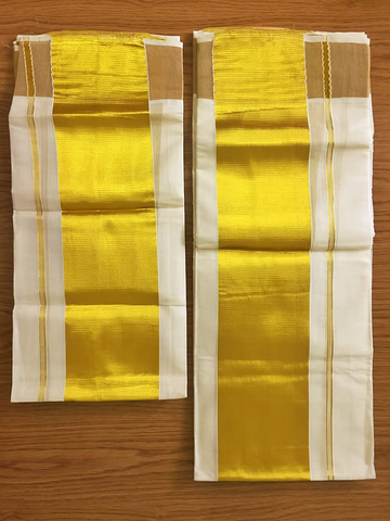 5 Inch Kasavu Premium Cotton Setmundu