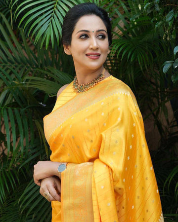 Lightweight Organic Banarasi Lichi Silk Saree