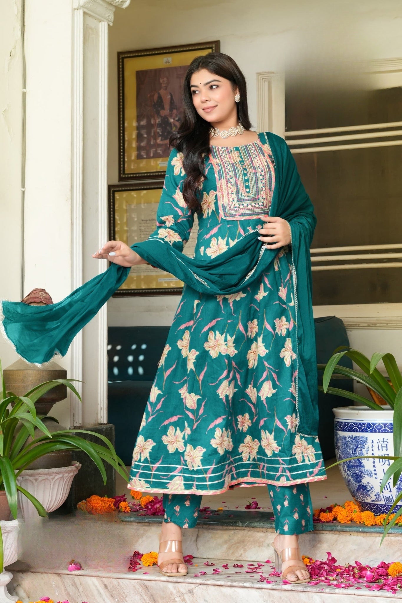 Kurti Bottom With Dupatta