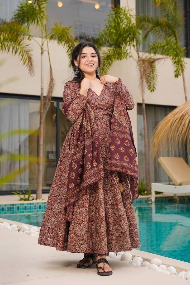 Mal Cotton Digital Printed Kurti Bottom With Dupatta