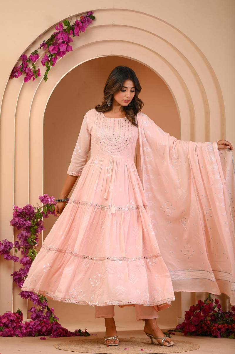 Mul Cotton Anarkali Fancy Readymade Collection