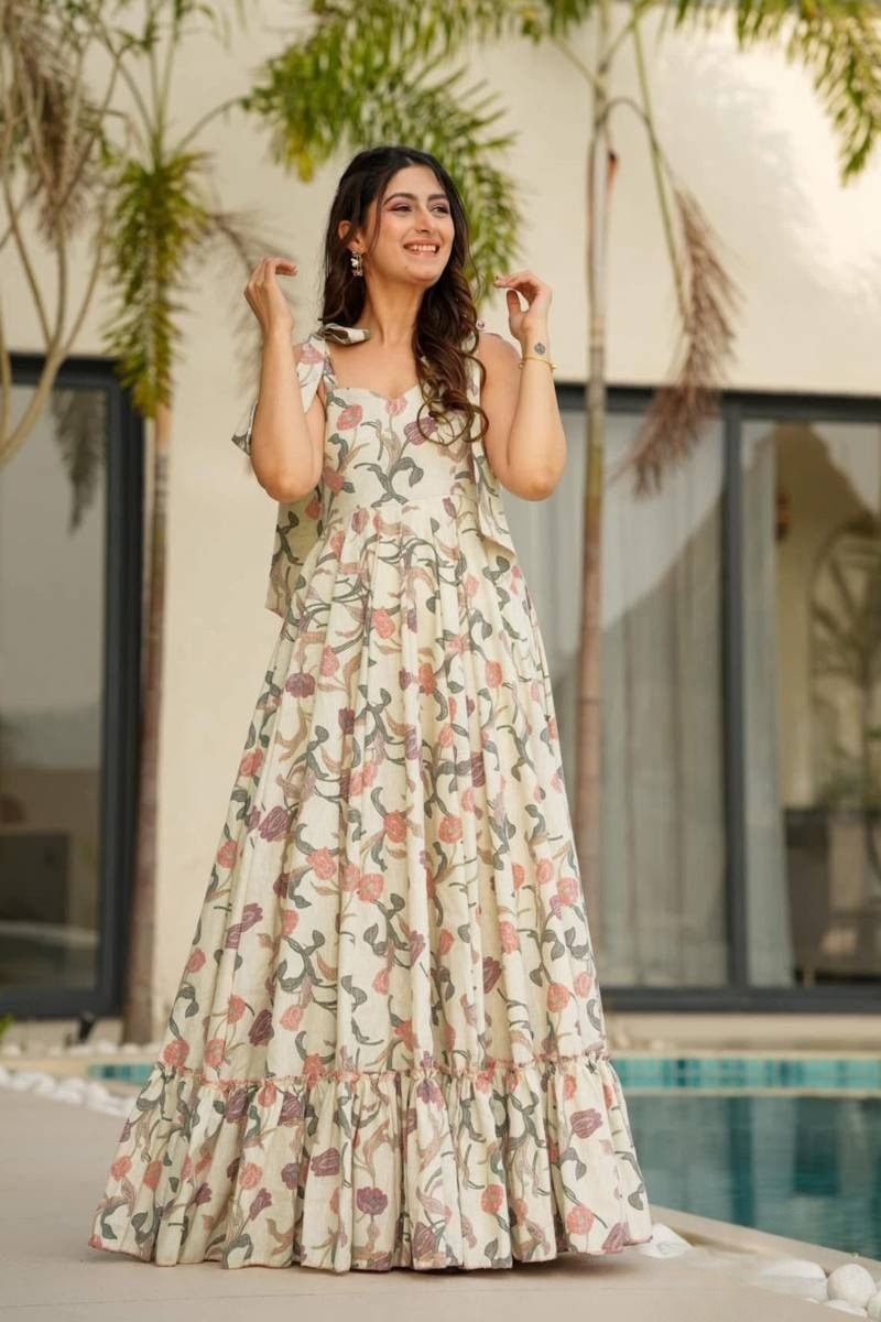 Rayon Digital Printed Fancy Gown Collection