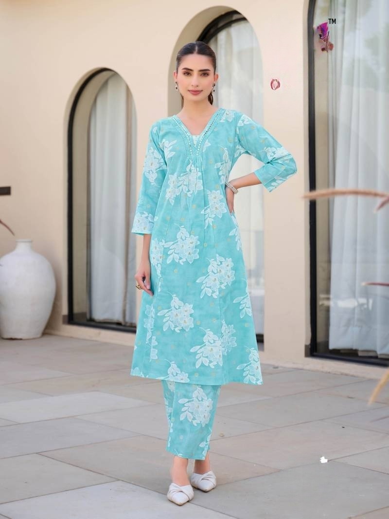 Cotton Foil Printed Kurti With Bottom Collection