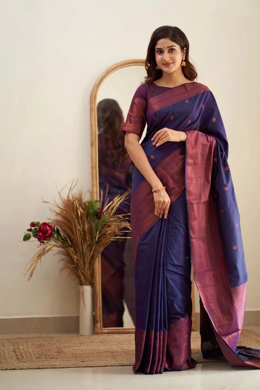 BEAUTIFUL RICH PALLU AND JACQUARD BORDER SAREE.