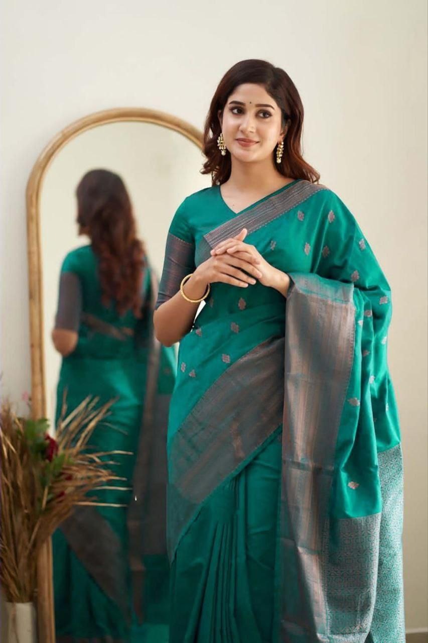 BEAUTIFUL RICH PALLU AND JACQUARD BORDER SAREE