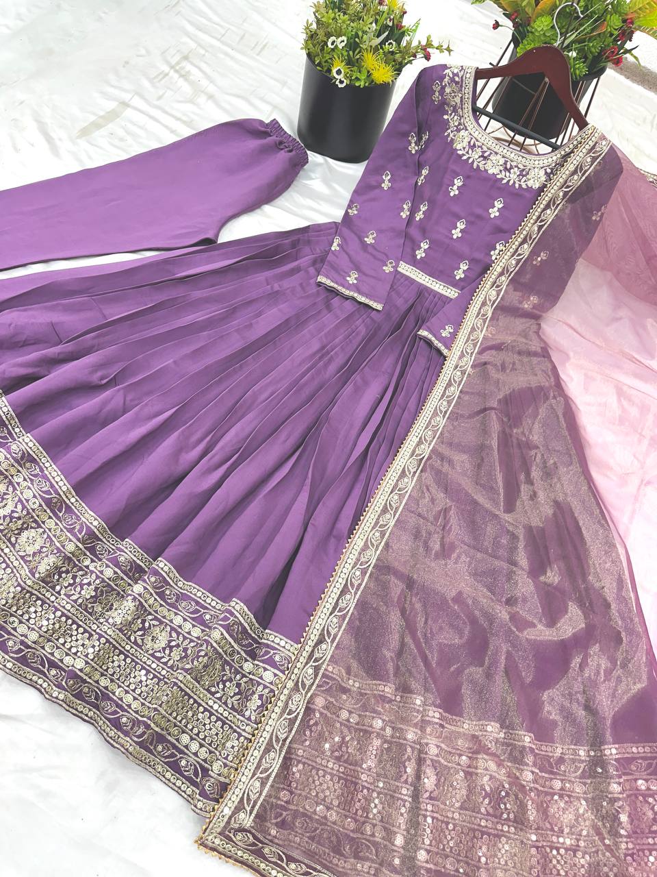 The Opulence Gown – Fully Embroidered with Dupatta